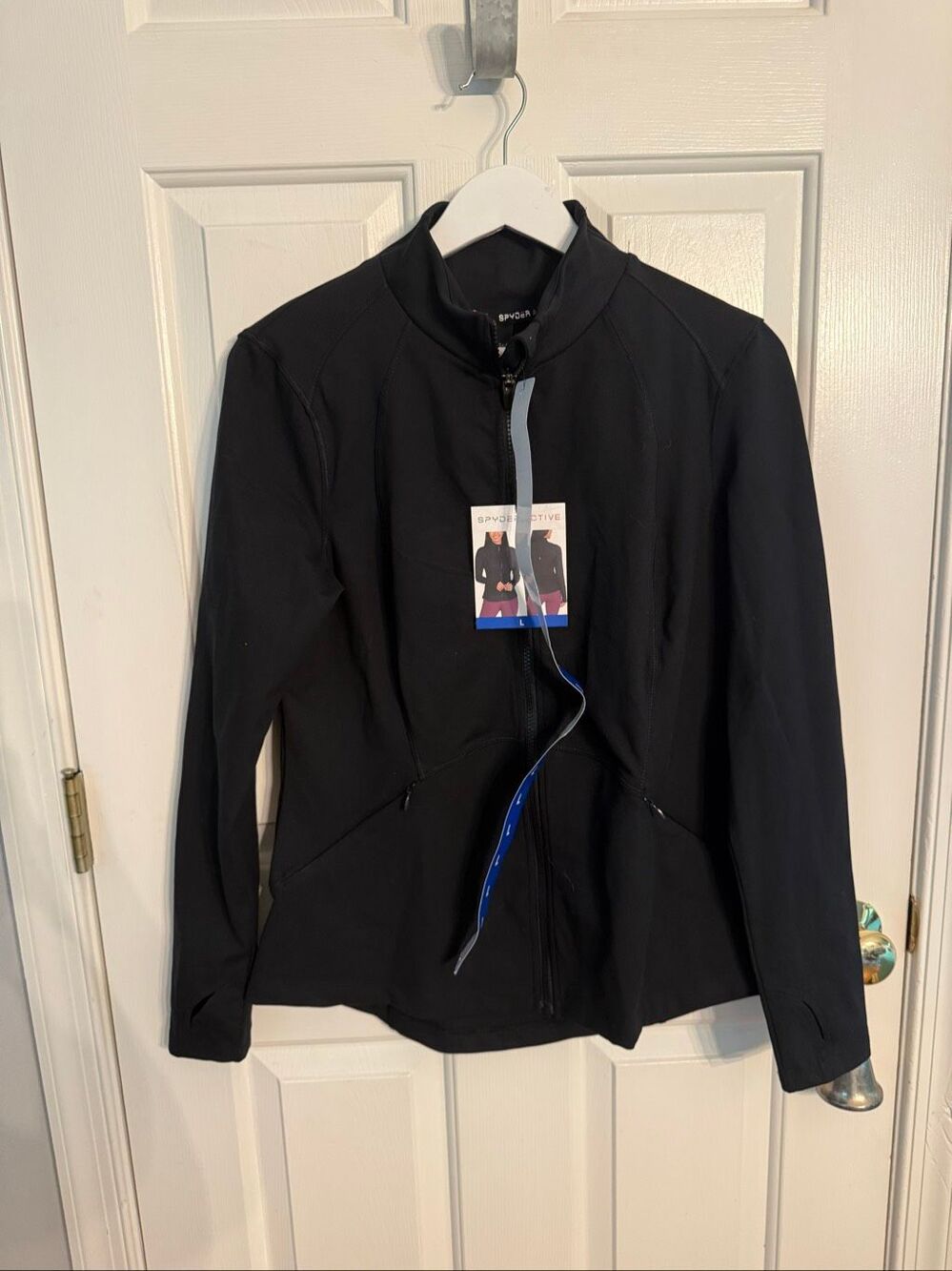 Spyder Active Black Scuba Zip Up Pocket Jacket sz XXL NWT